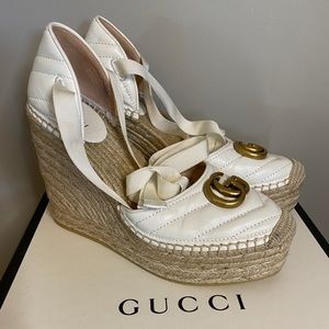 Gucci Marmont Espadrille Wedges